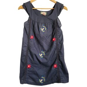 Flying Tomato Navy Blue Embroidered Tank